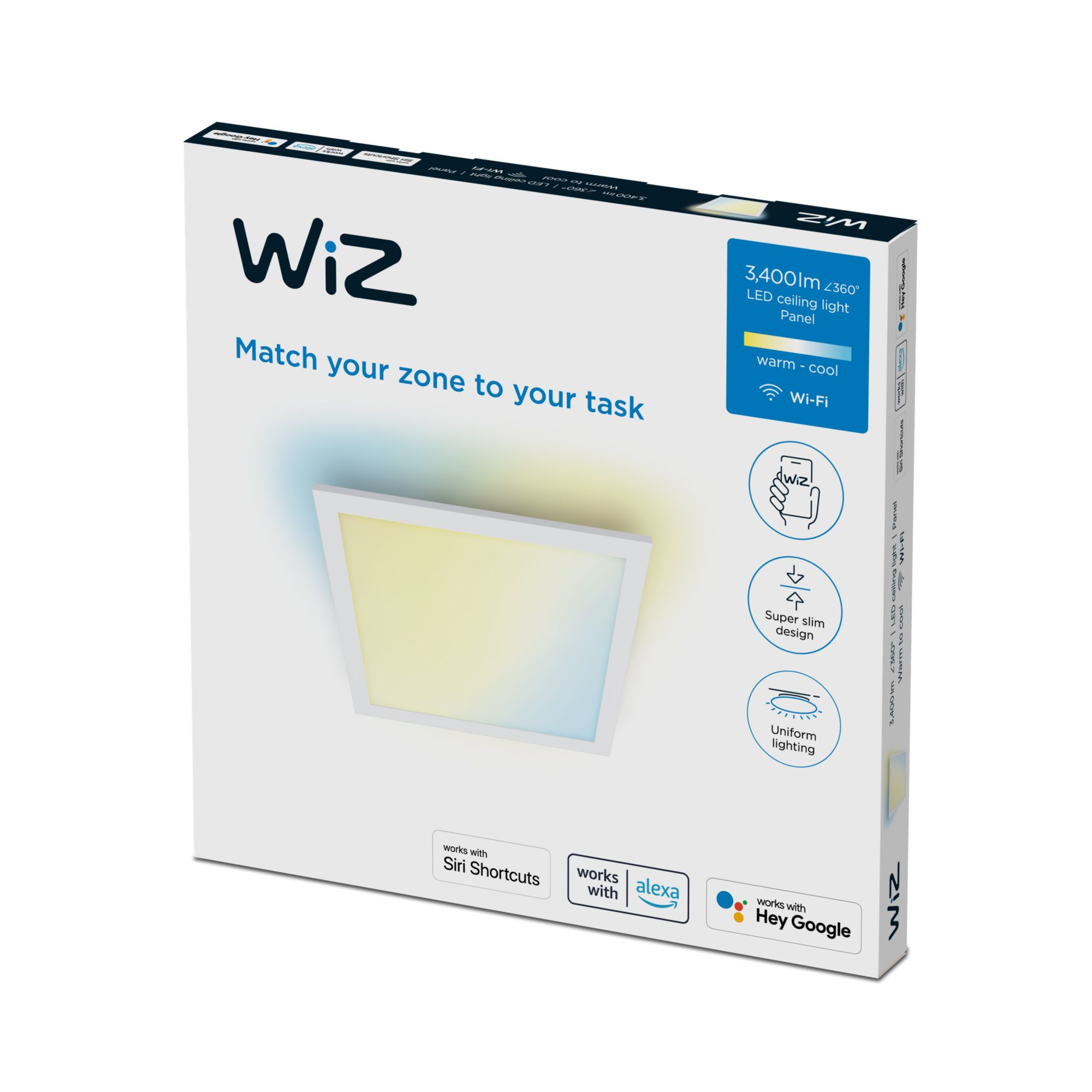 WiZ Panel Deckenleuchte Quadratisch Tunable White 3400lm Weiß 101391582_8028554980
