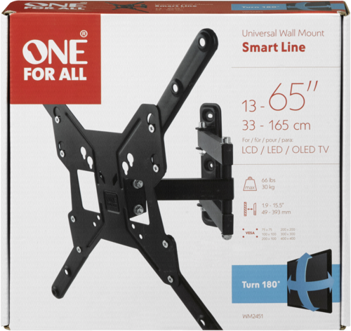 One for All TV Wandhalterung 55 Smart Turn 180