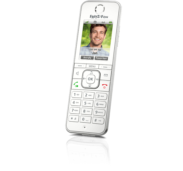 AVM FRITZ!Fon C6 DECT-Telefon Weiß Anrufer-Identifikation