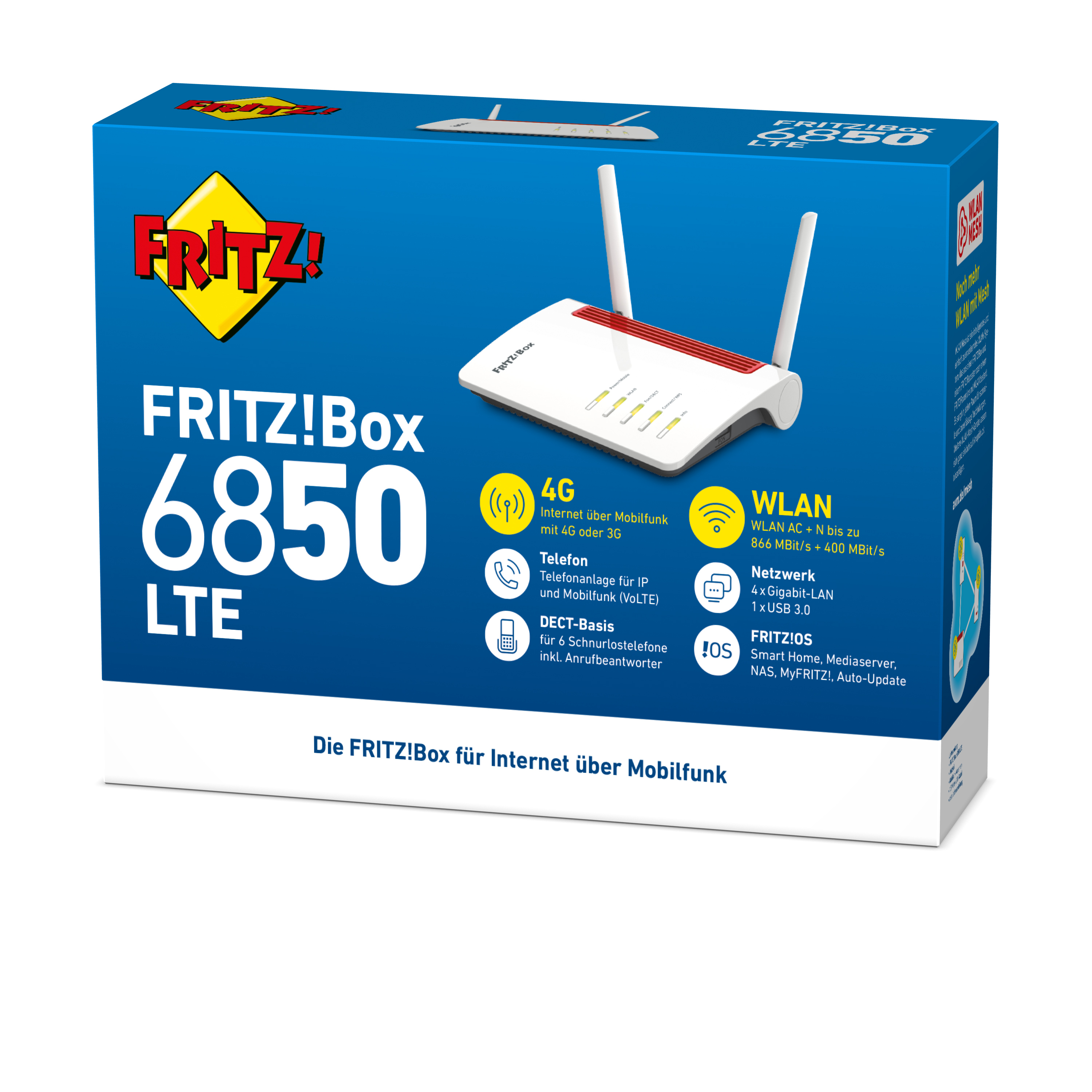AVM FRITZ!Box 6850 LTE WLAN-Router Gigabit Ethernet Dual-Band (2,4 GHz/5 GHz) 4G Weiß c8526badab9a46e60fe2da8cb7cd856b9c202a8e