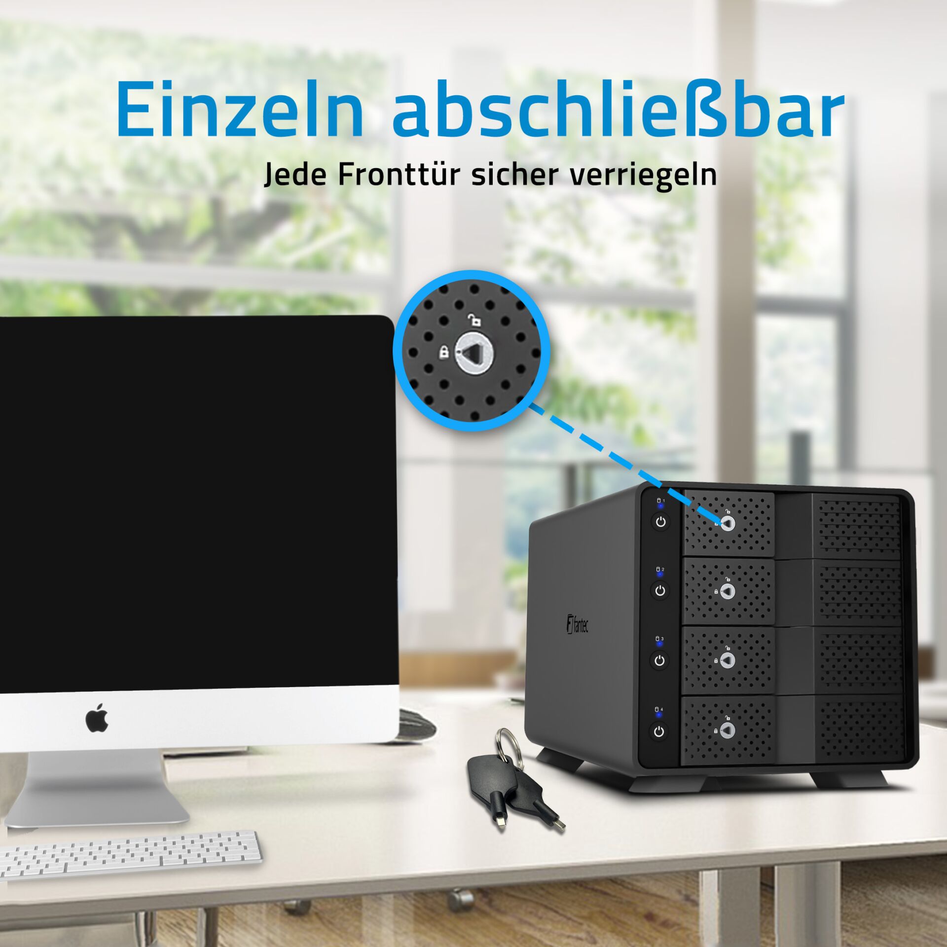 Fantec MB-X4U31 4x 3,5  Gehäuse