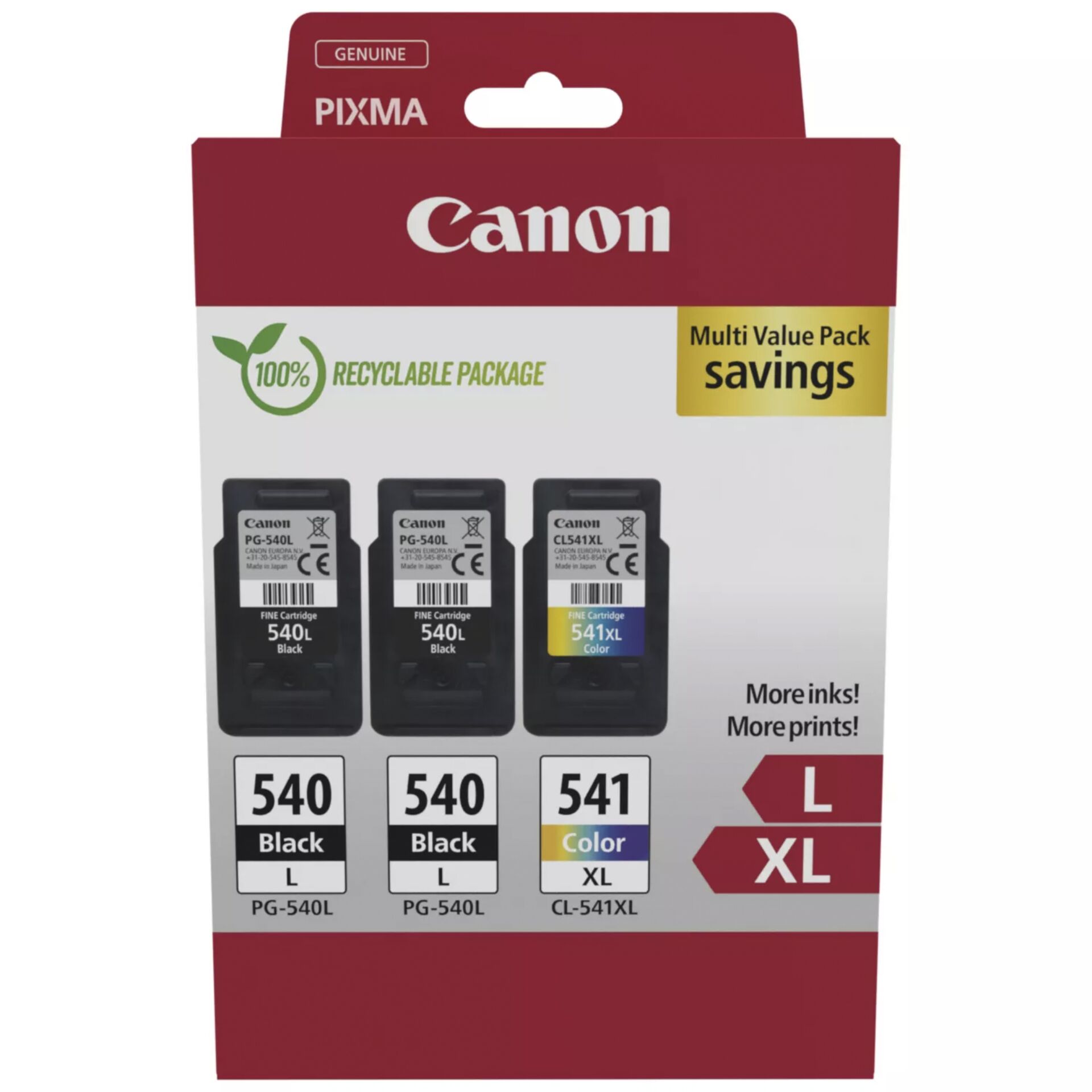 Canon PG-540 XL x2 / CL-541 XL Multi Pack 826835_00