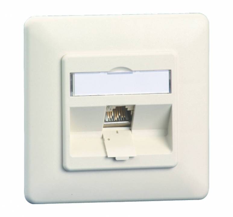 Anschlussdose E-DAT modul 1 Port UP, reinweiß