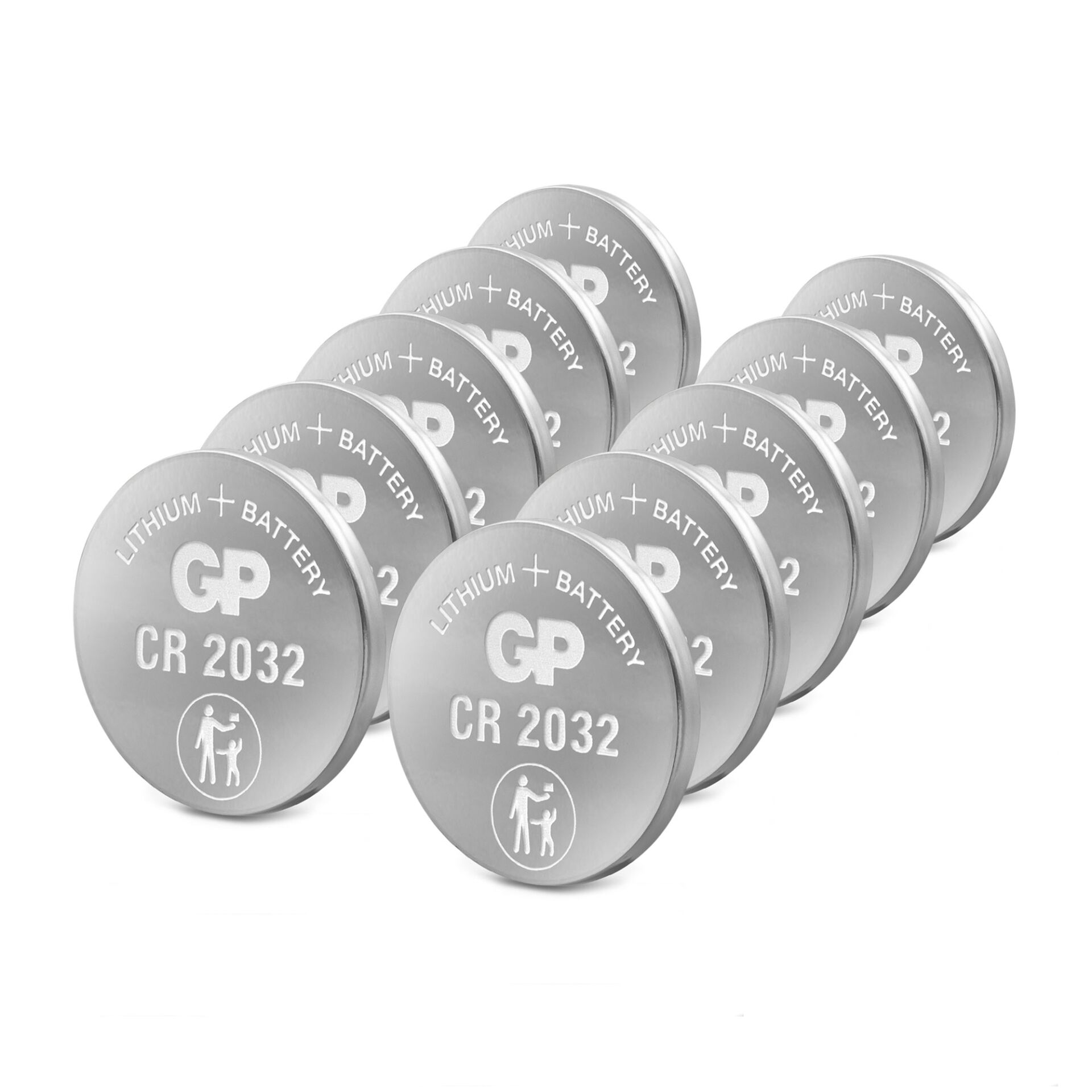 1x10 GP CR 2032 Lithium 3V 20 Stück Knopfzellen  0602032C10