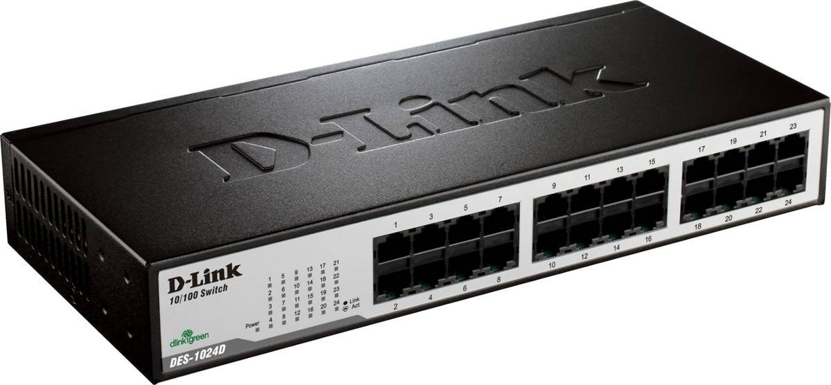 D-Link DES-1024D 24-Port NWay Workgroup Switch (RJ-45)