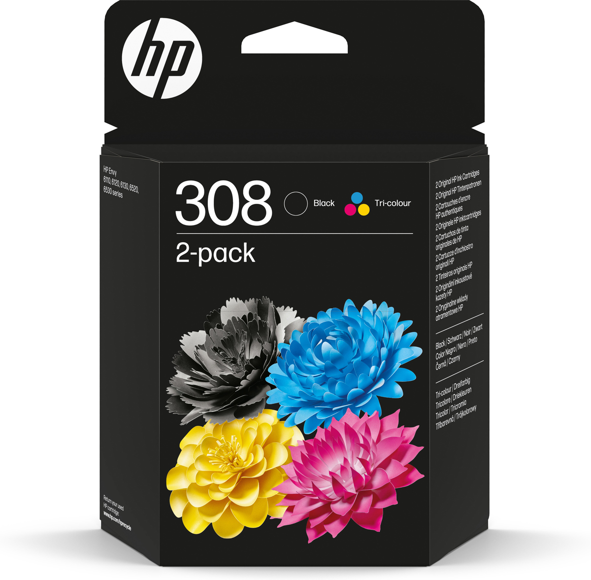 HP 308 Envy Tinte -2 blk-col 160/120Seiten 100000055421H