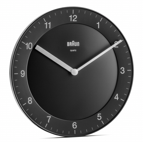 Braun BC 06 B Quarzwanduhr analog schwarz