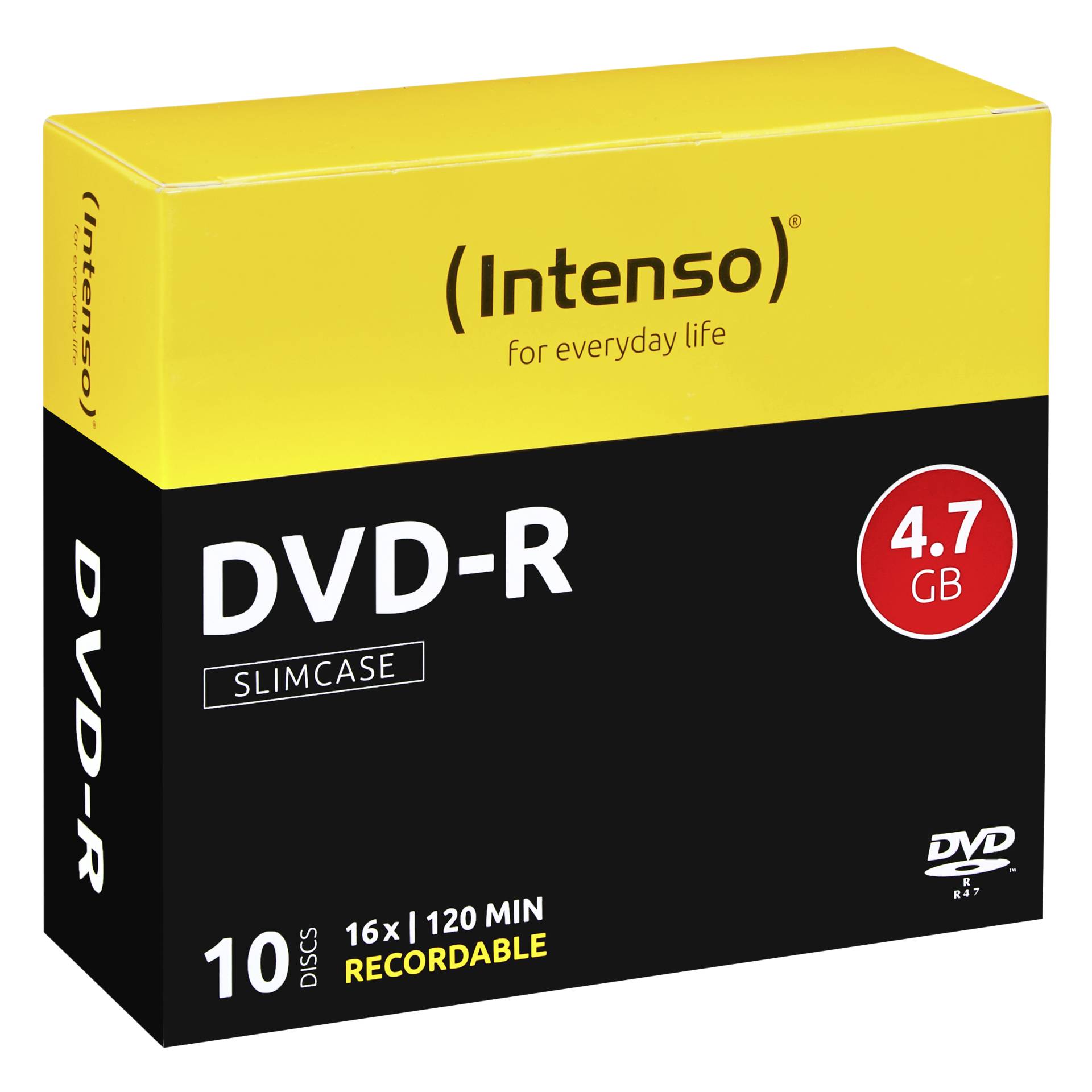 1x10 Intenso DVD-R 4,7GB 16x Speed, Slimcase 155596_01