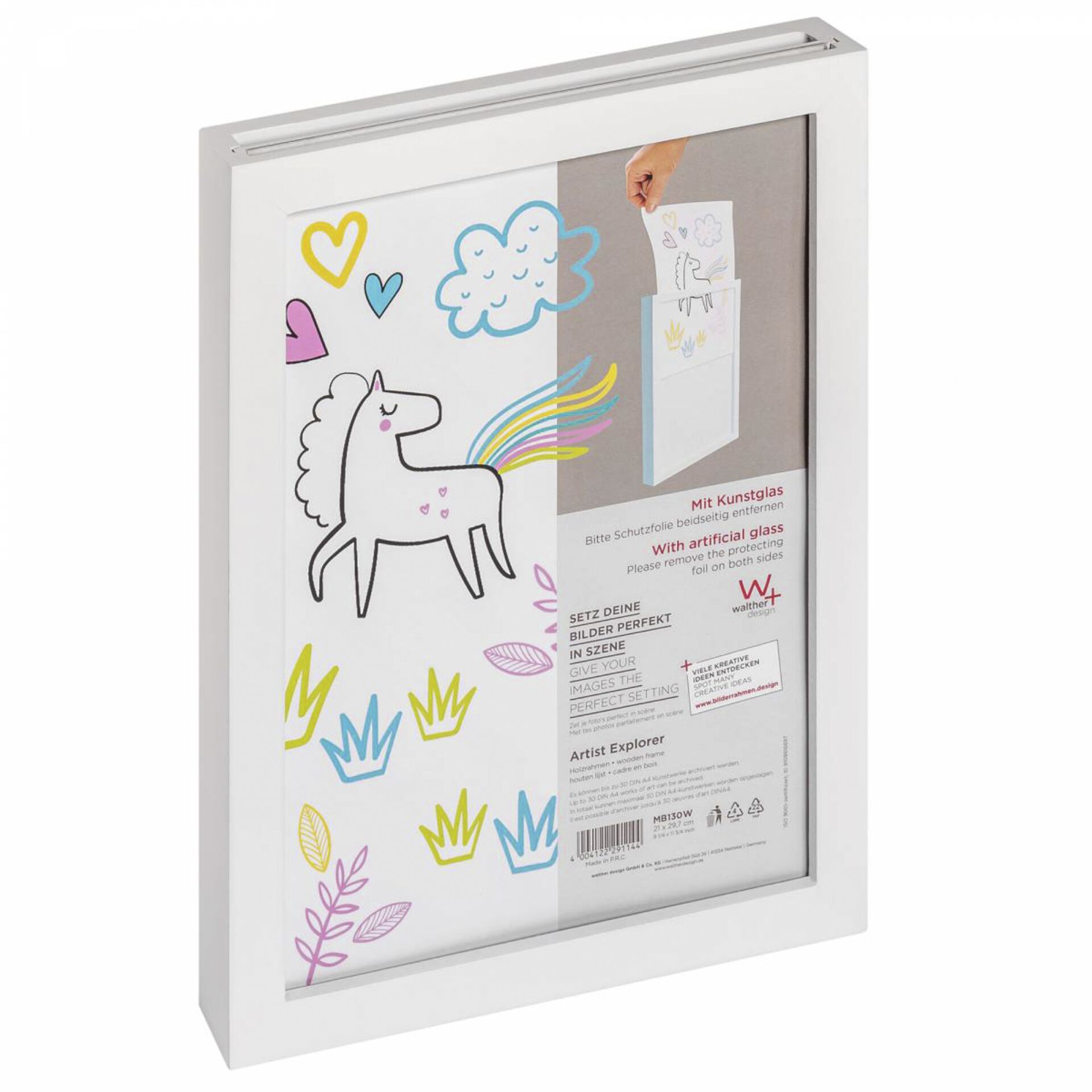 Walther Explorer Holz    21x29,7 Kunstglas Einsteckschlitz MB130W 837930_00
