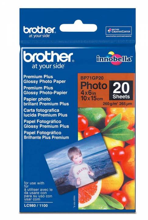 Brother Fotopapier A6 20 Blatt (bis 6000 dpi) 260g/m²