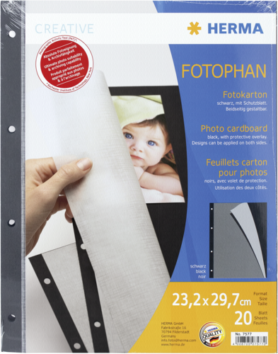"Herma Fotokarton schwarz"