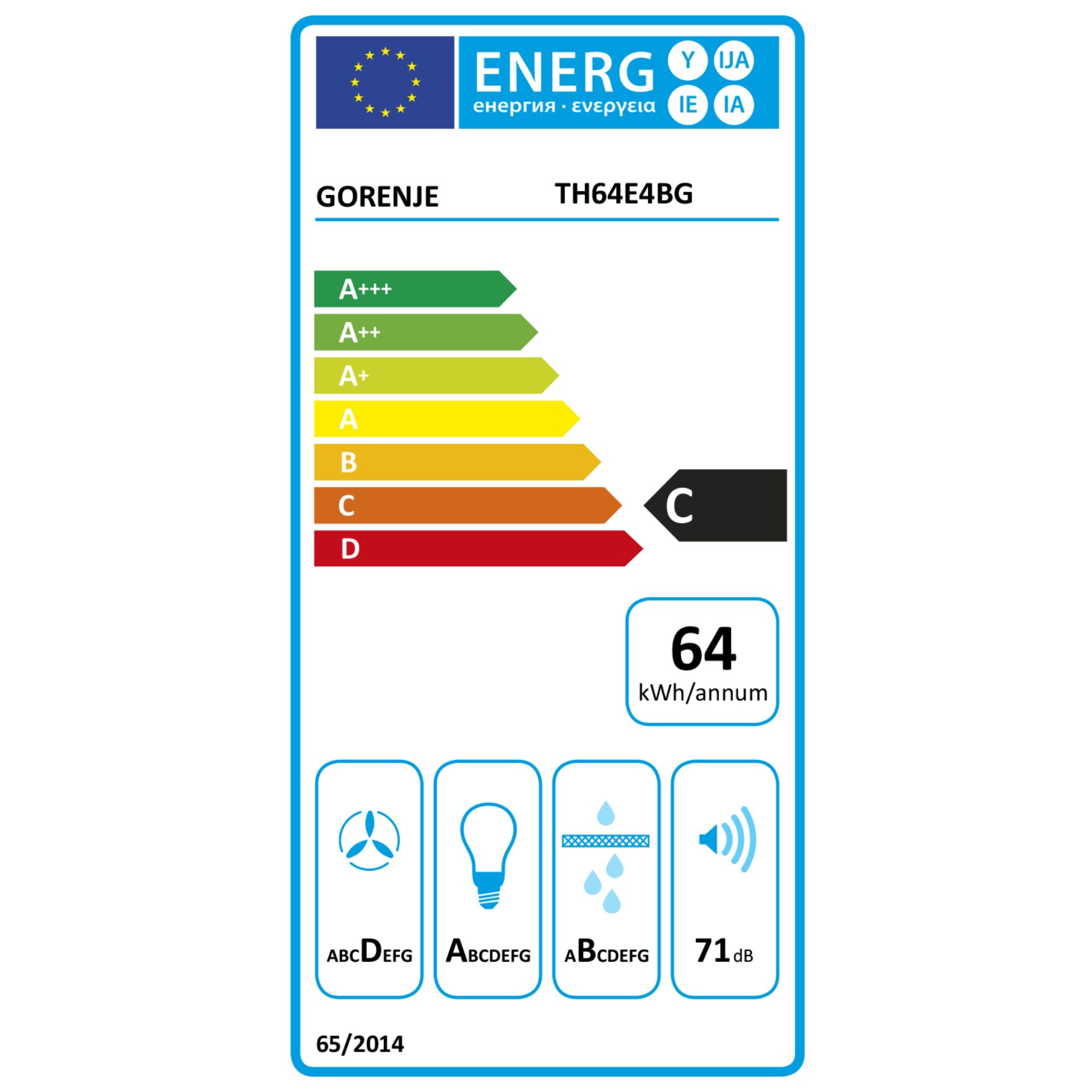 Gorenje TH64E4BG Flachschirmhaube 60cm, schwarz