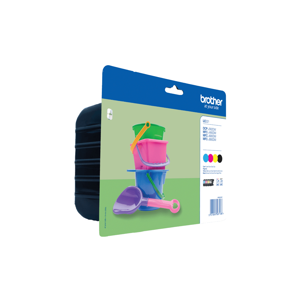 Brother Tintenpatronen LC-221 Multipack -je 1x BK/M/C/Y- 100000052482H