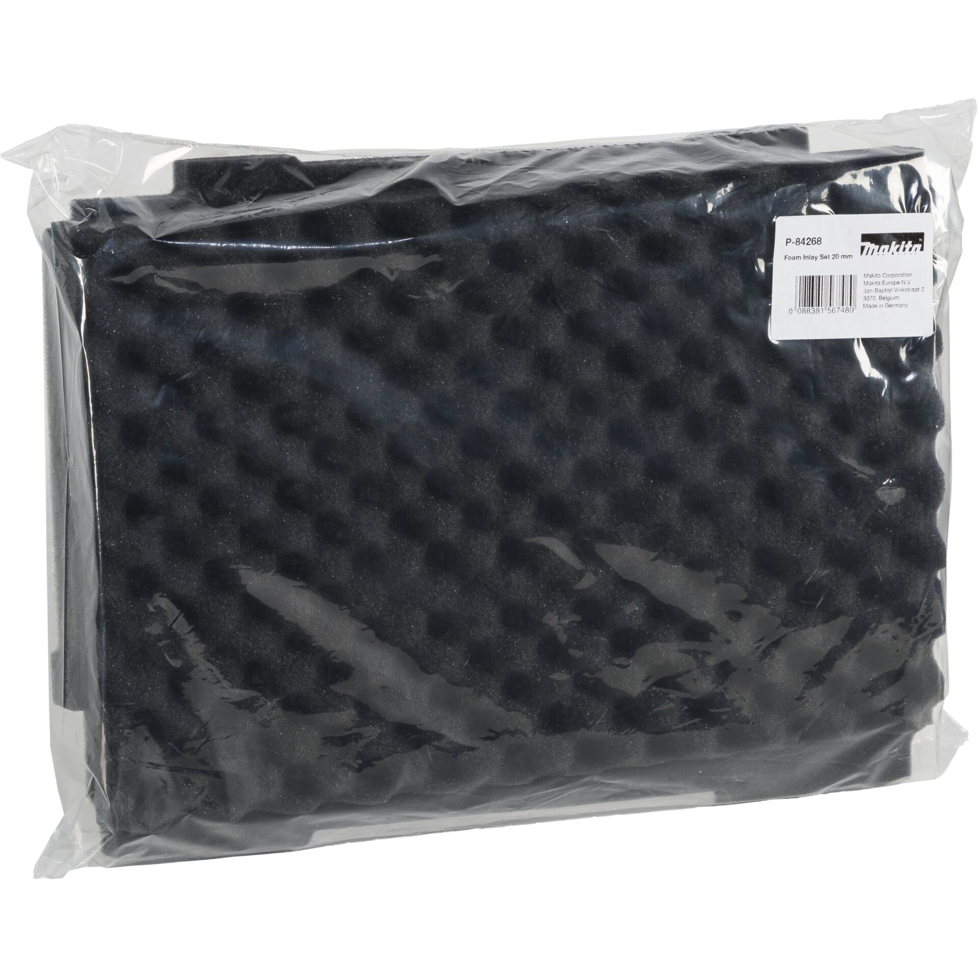Schaumstoffeinlage Set 70 mm, verpackt in Kunststoffhülle, ideal für Werkzeugkoffer zum sicheren Verstauen und Schutz der Werkzeuge