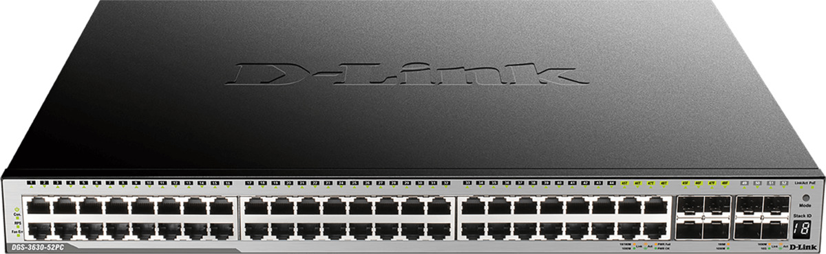 D-Link DGS-3630-52PC/SI/E 52-Port Layer 3 Gigabit PoE Stack