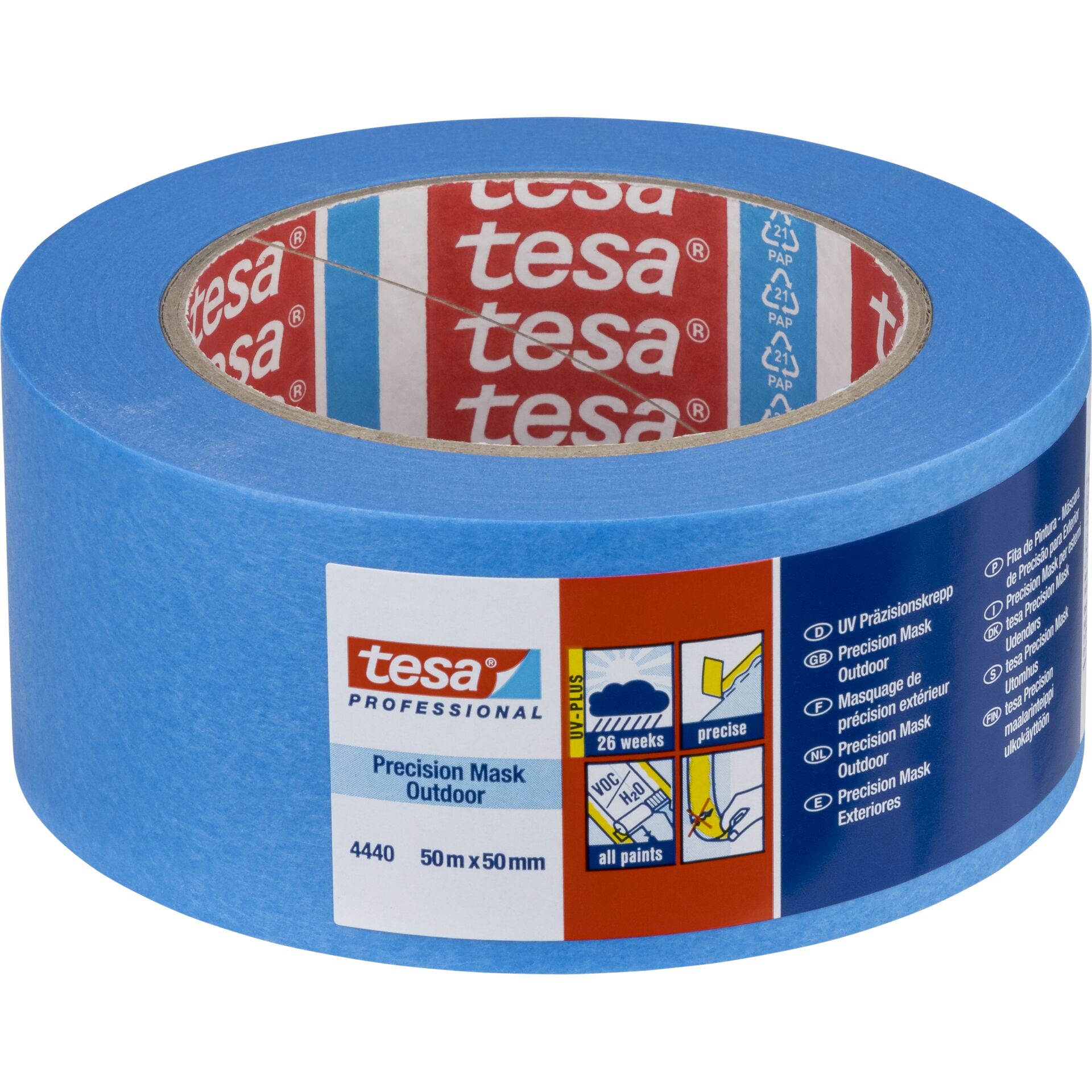 Tesa Kreppband 50m x 50mm Preci.outd.Prof. Blau 04440 856095_00