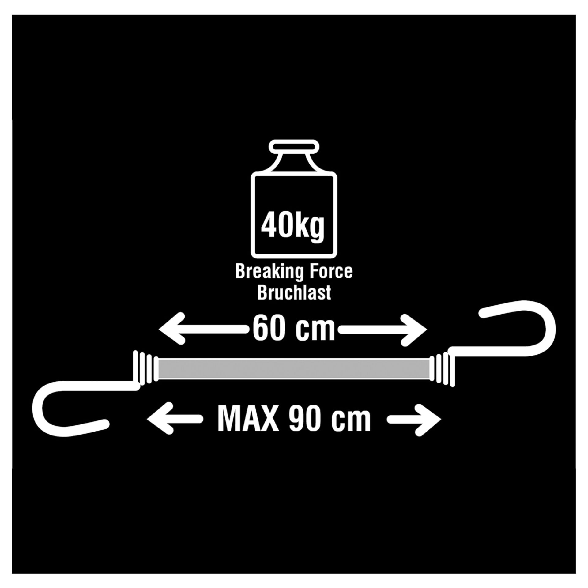 2x1 Master Lock Gummispannseil Twin Wire Doppelhaken 3020EURDAT