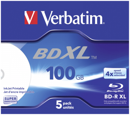 1x5 Verbatim BD-R Blu-Ray 100GB