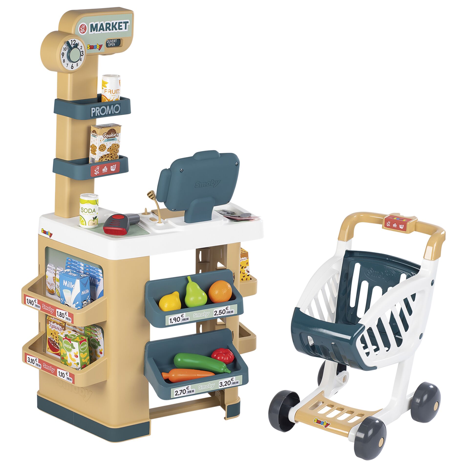 Smoby Supermarkt mit Einkaufswagen        Modell 2023 812618_00