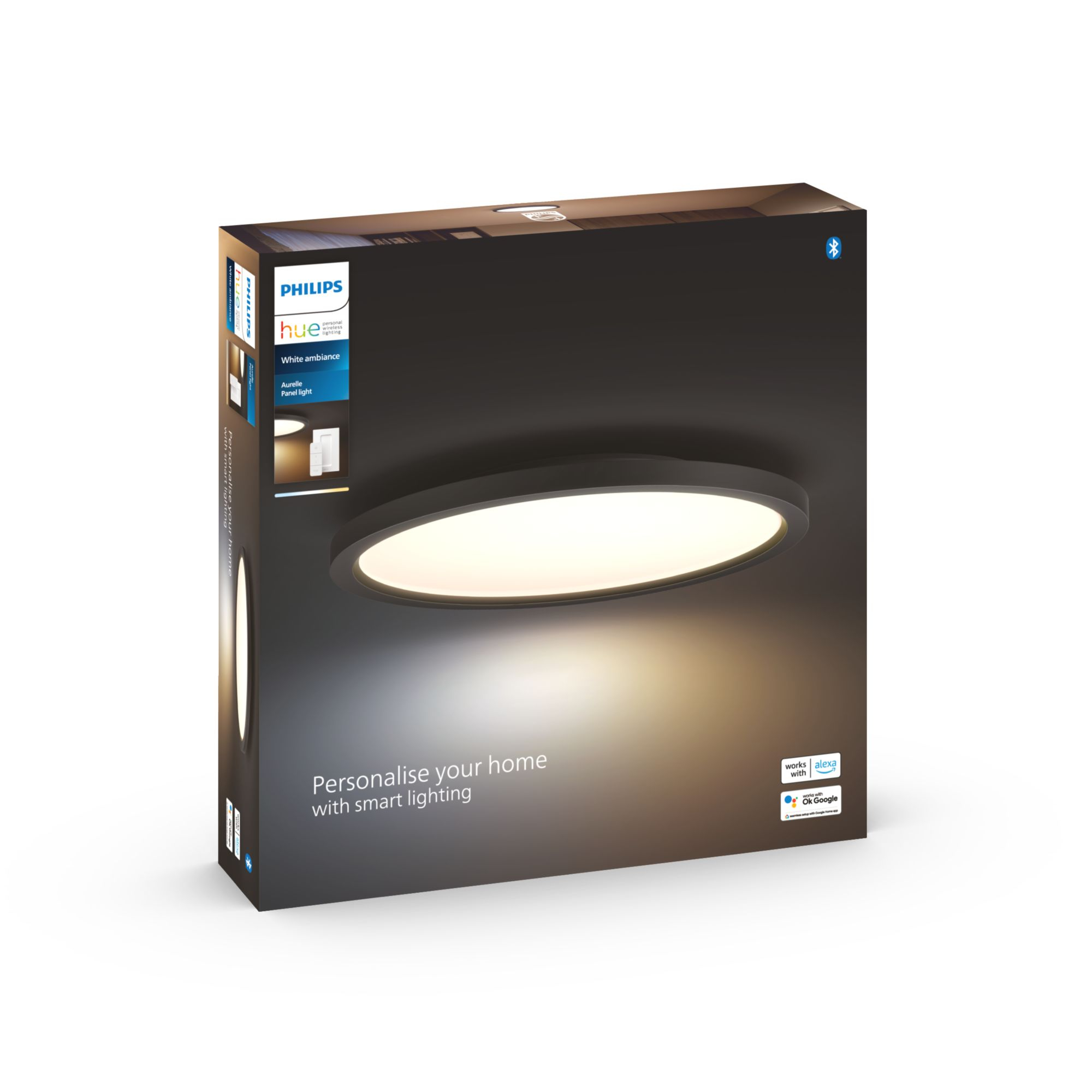 Philips Hue White Amb. Aurelle Panelleuchte rund Schw inkl DS 6b7ccb902ac8bacccd32825a4e3031d5