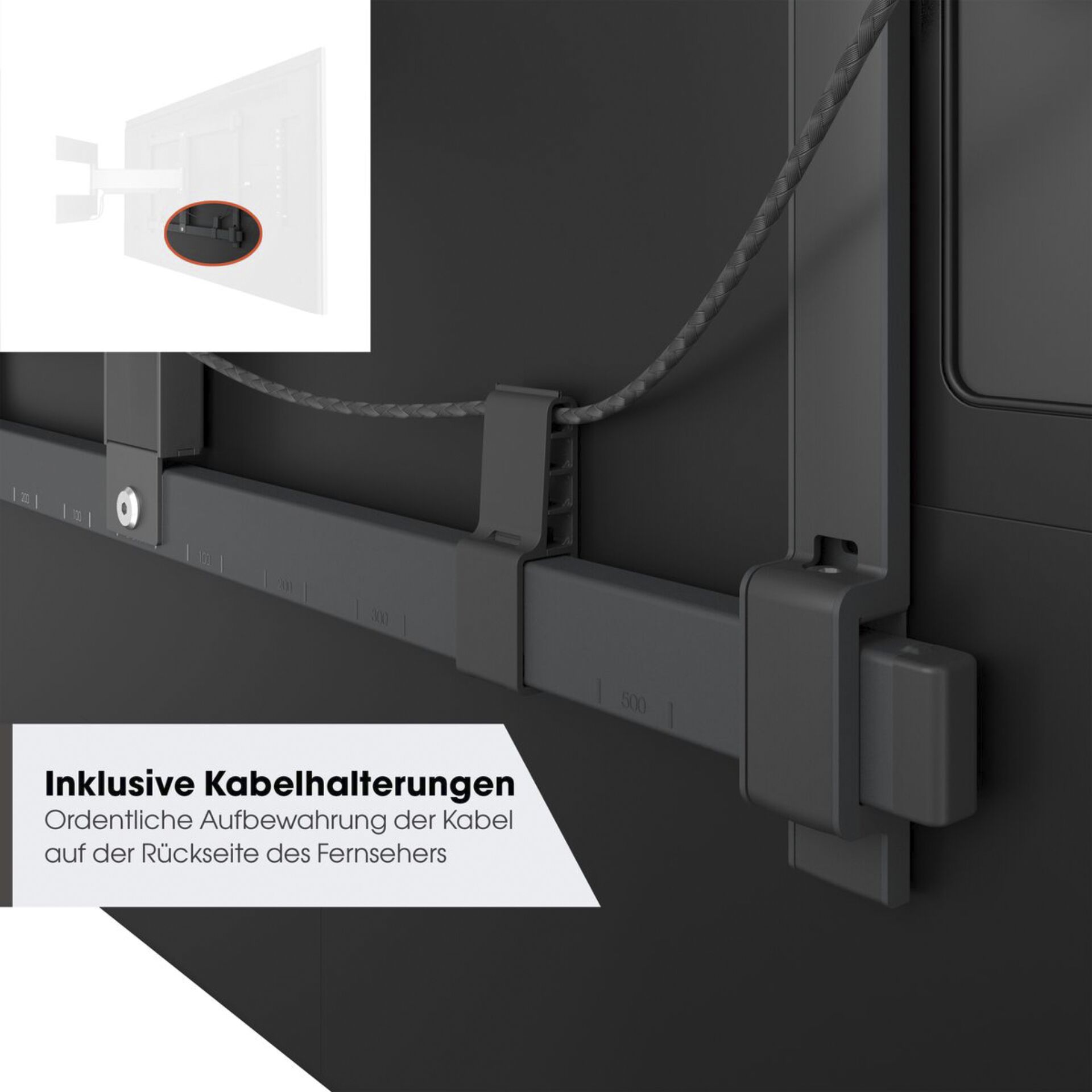 Vogels ELITE TVM 5845 schwarz Schwenkbare TV-Wandhalt. 55-100