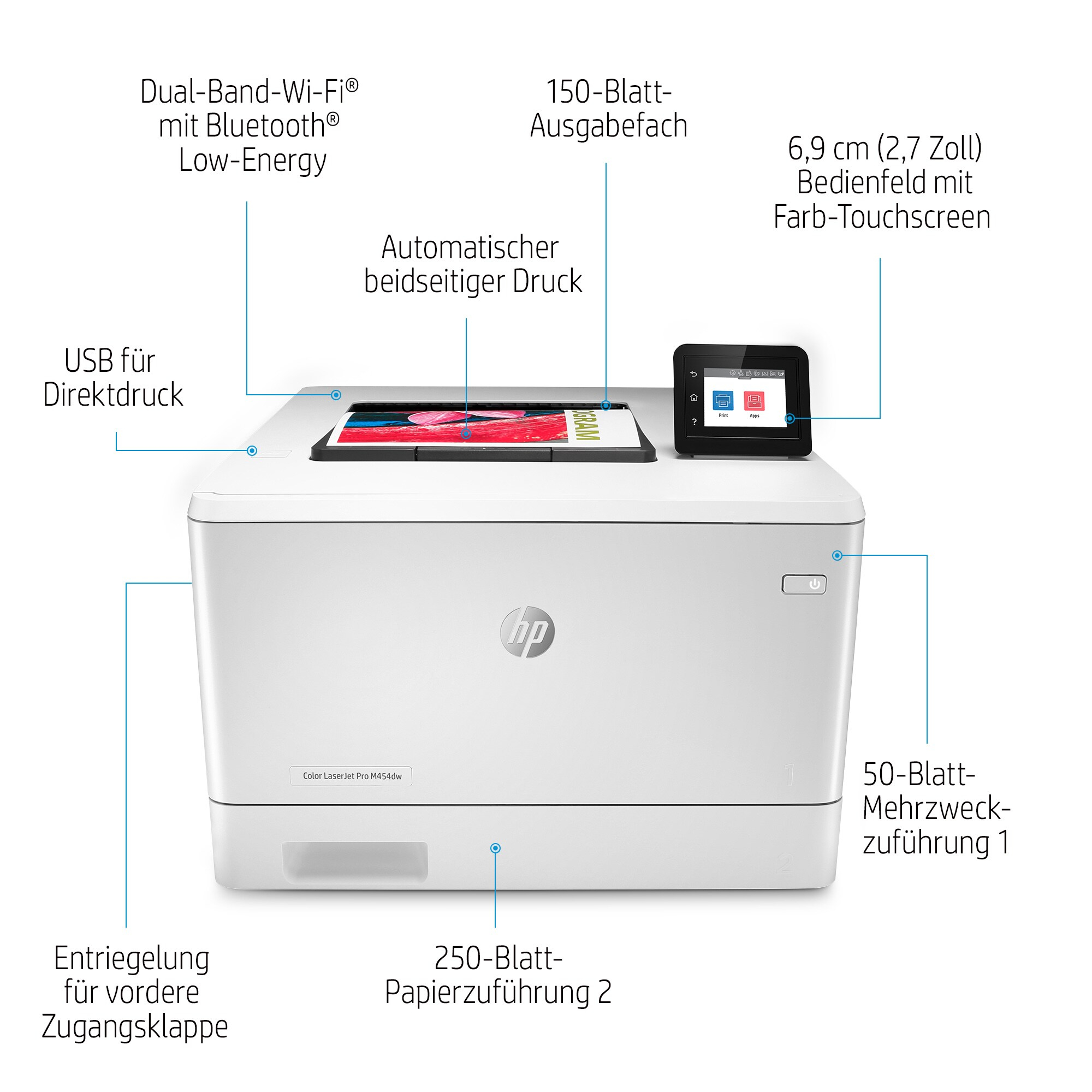HP Color LaserJet Pro M454dw Farblaserdrucker d6eefb3154211ab11d7e66f8d31ed75d