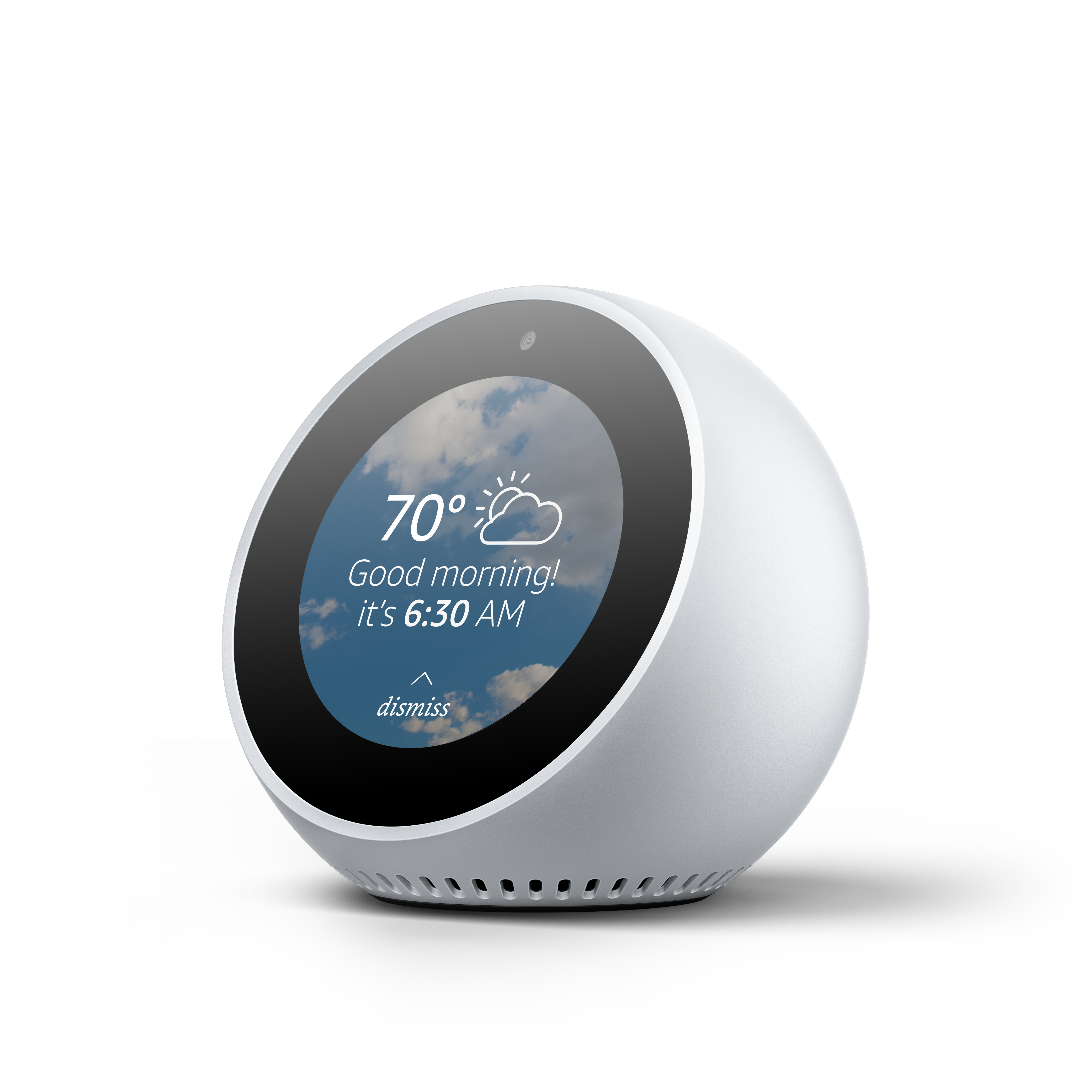 Amazon Echo Spot weiß Smart Home Hub mit Bildschirm