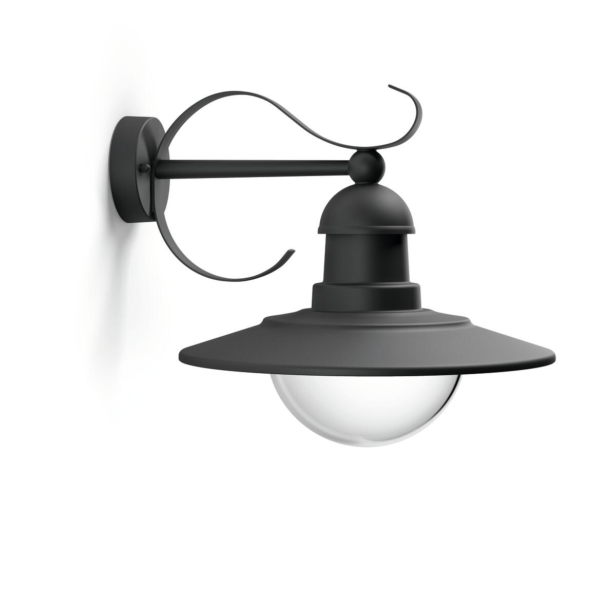 Philips Topiary Wandleuchte BE exkl LM 1x60W Schwarz
