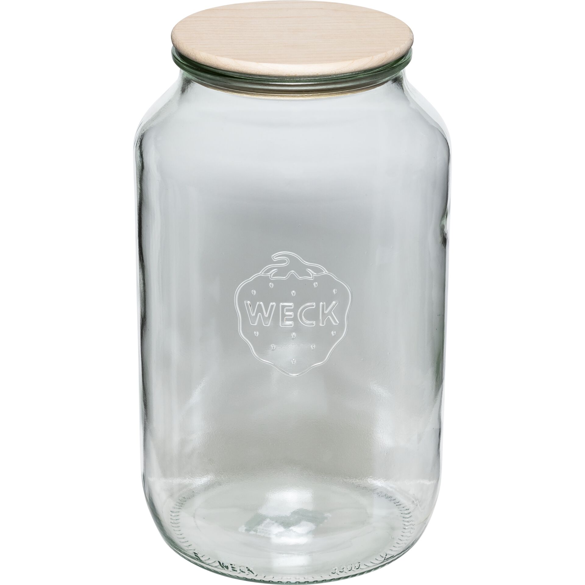WECK Rundrandglas 3l mit Holz- deckel 796735_00