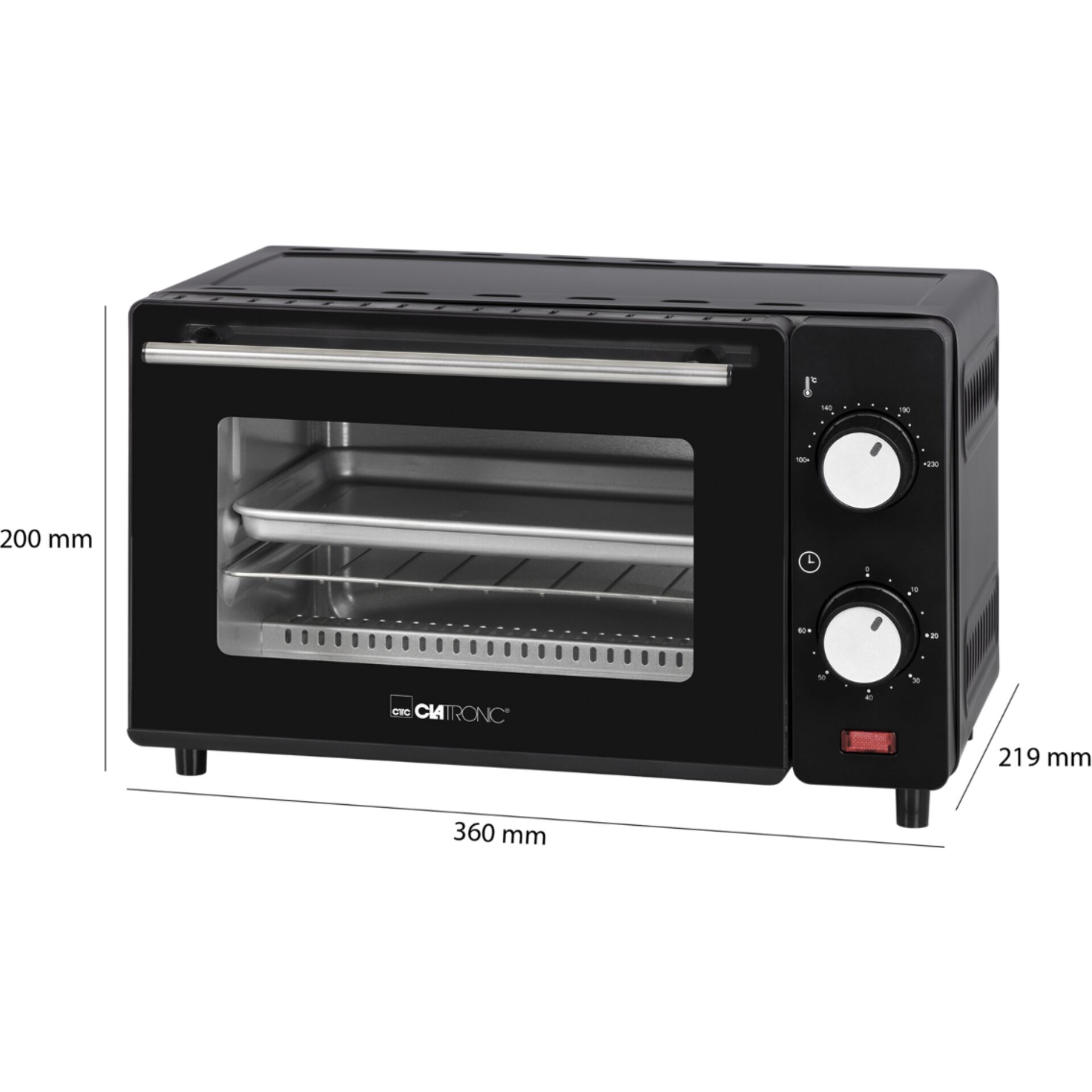 Clatronic MB 3746 schwarz Minibackofen