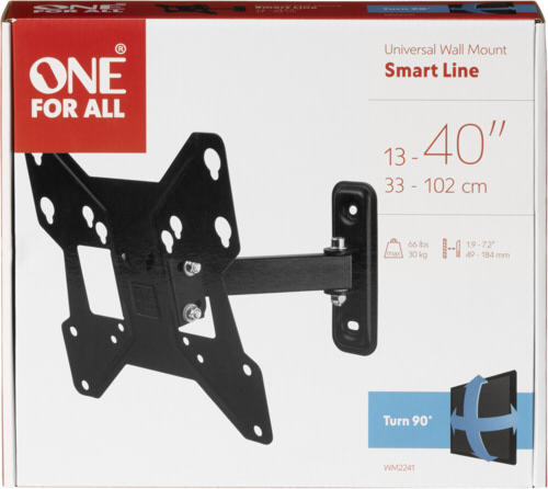 One for All TV Wandhalterung 40 Smart Turn 90
