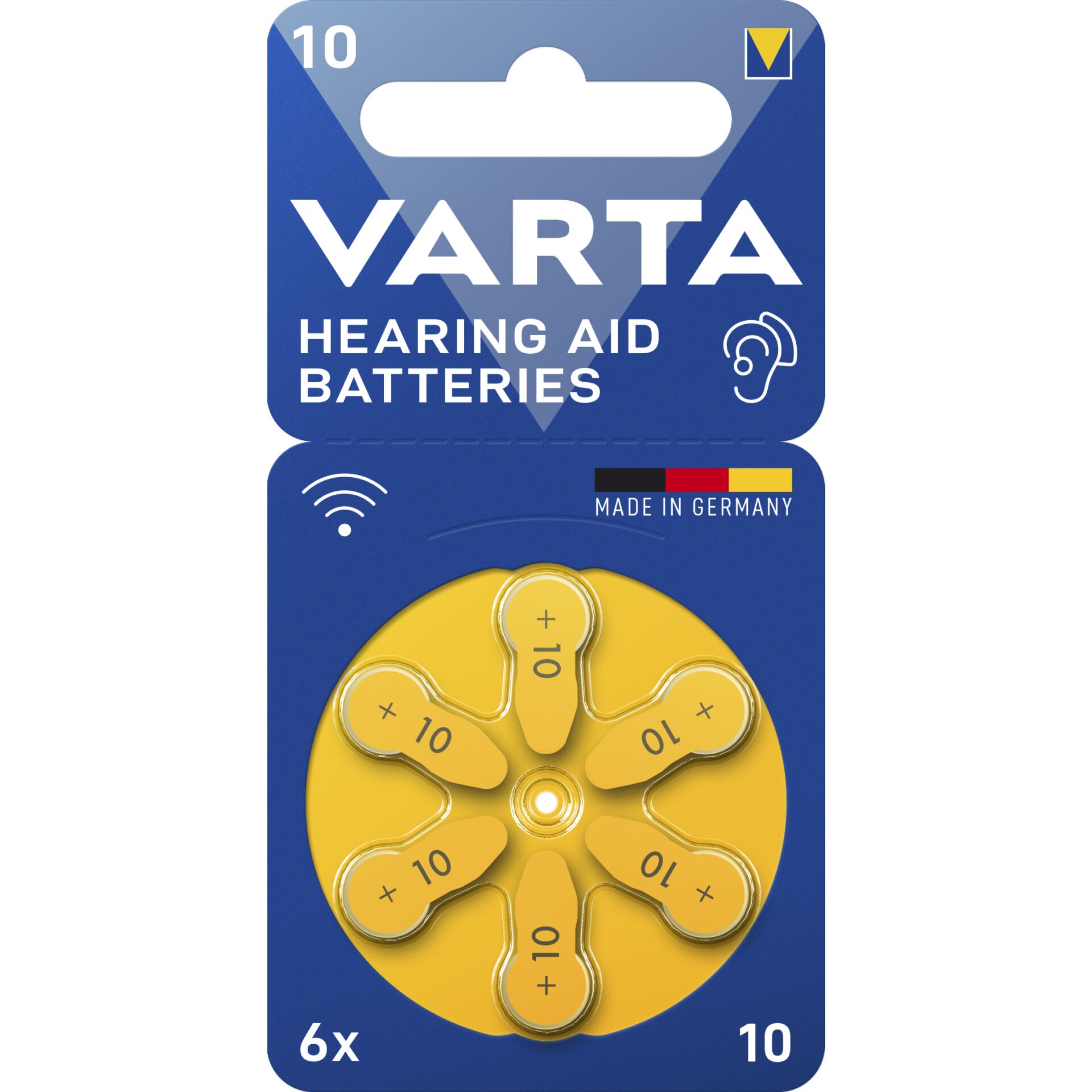 1x6 Varta Hearing Aid Batter. 10 Hörgeräte Batterien  24610101416 824532_00