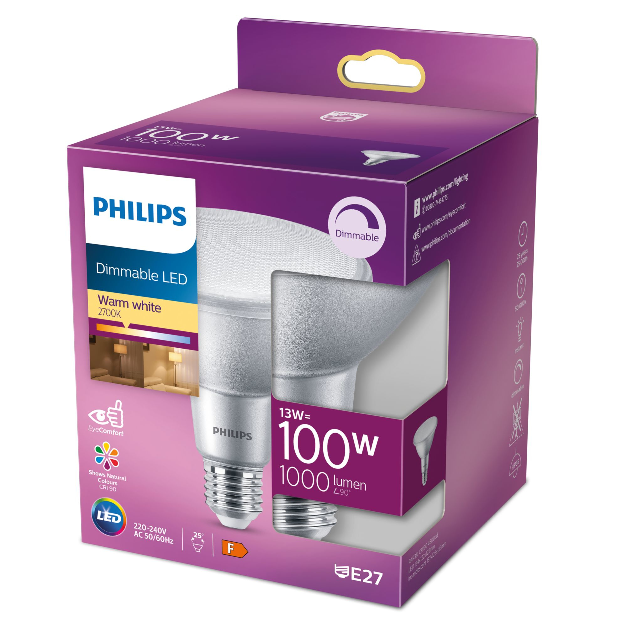 Philips LED Reflektor 100W E27 1000lm Kunststoff 1er P 99482010_3086659910