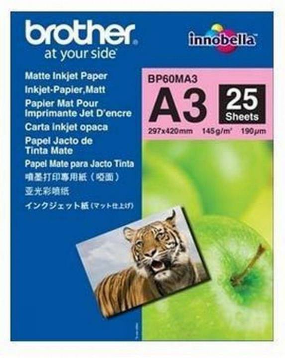 Brother Inkjetpapier matt A3 25 Blatt (bis 6000 dpi) 145g/m²