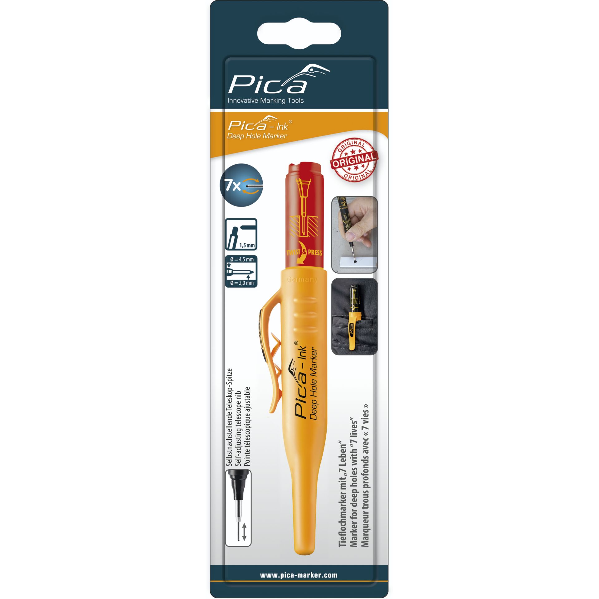 Pica INK Tieflochmarker rot - SB 740413_02