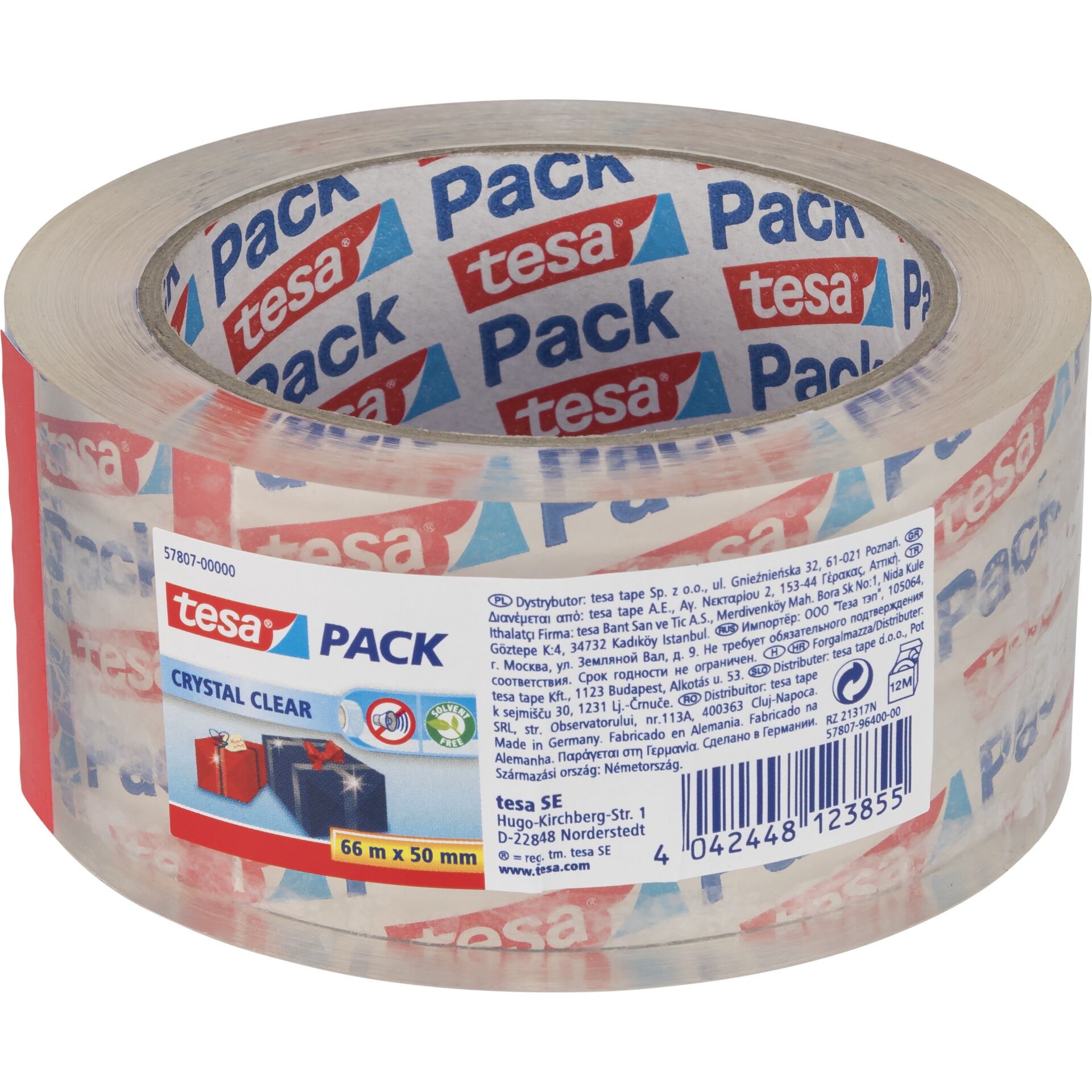 Tesa Packband 66m x 50mm Crystal transparent 57807 856179_00