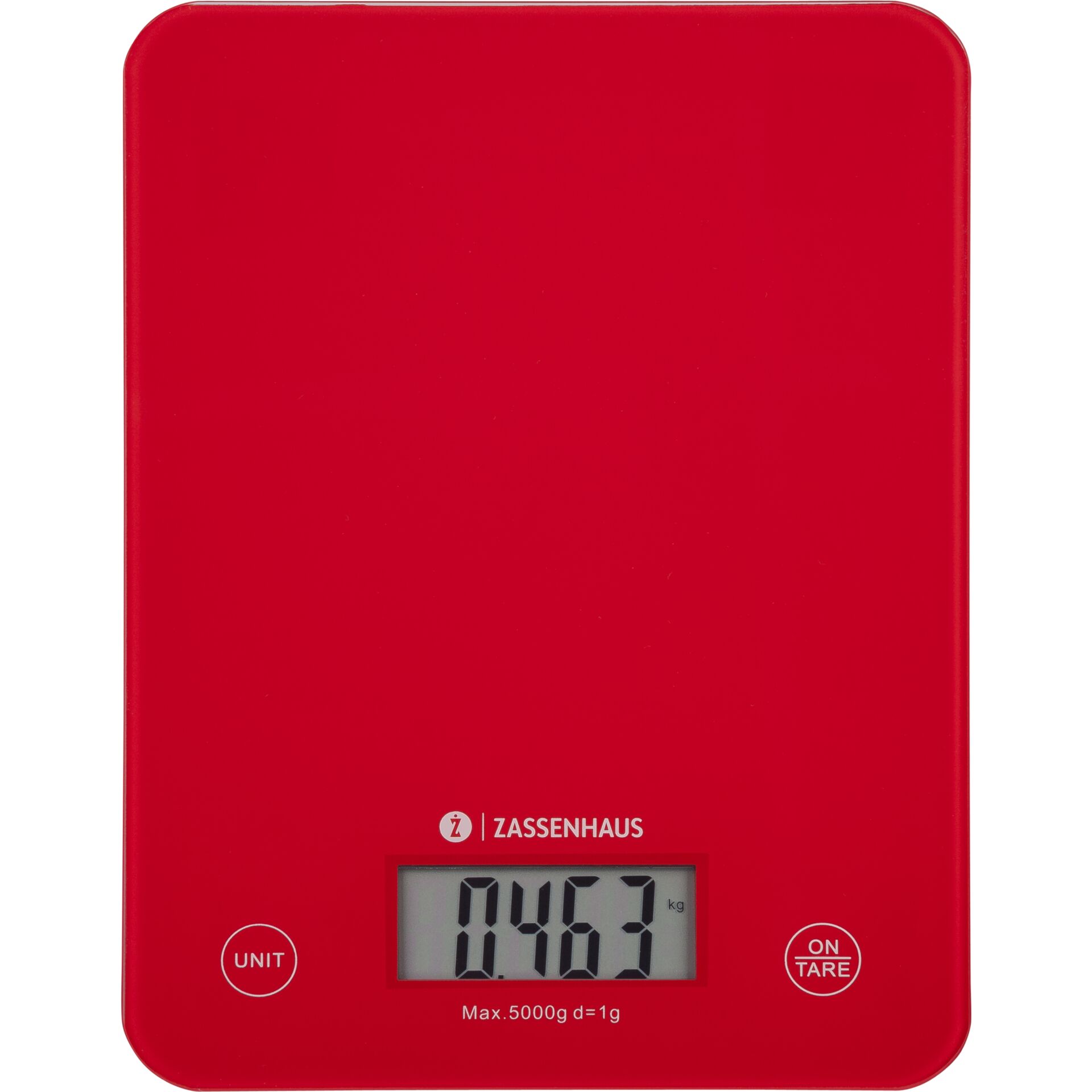 Zassenhaus Küchenwaage Digitalwaage Balance Cool Rot