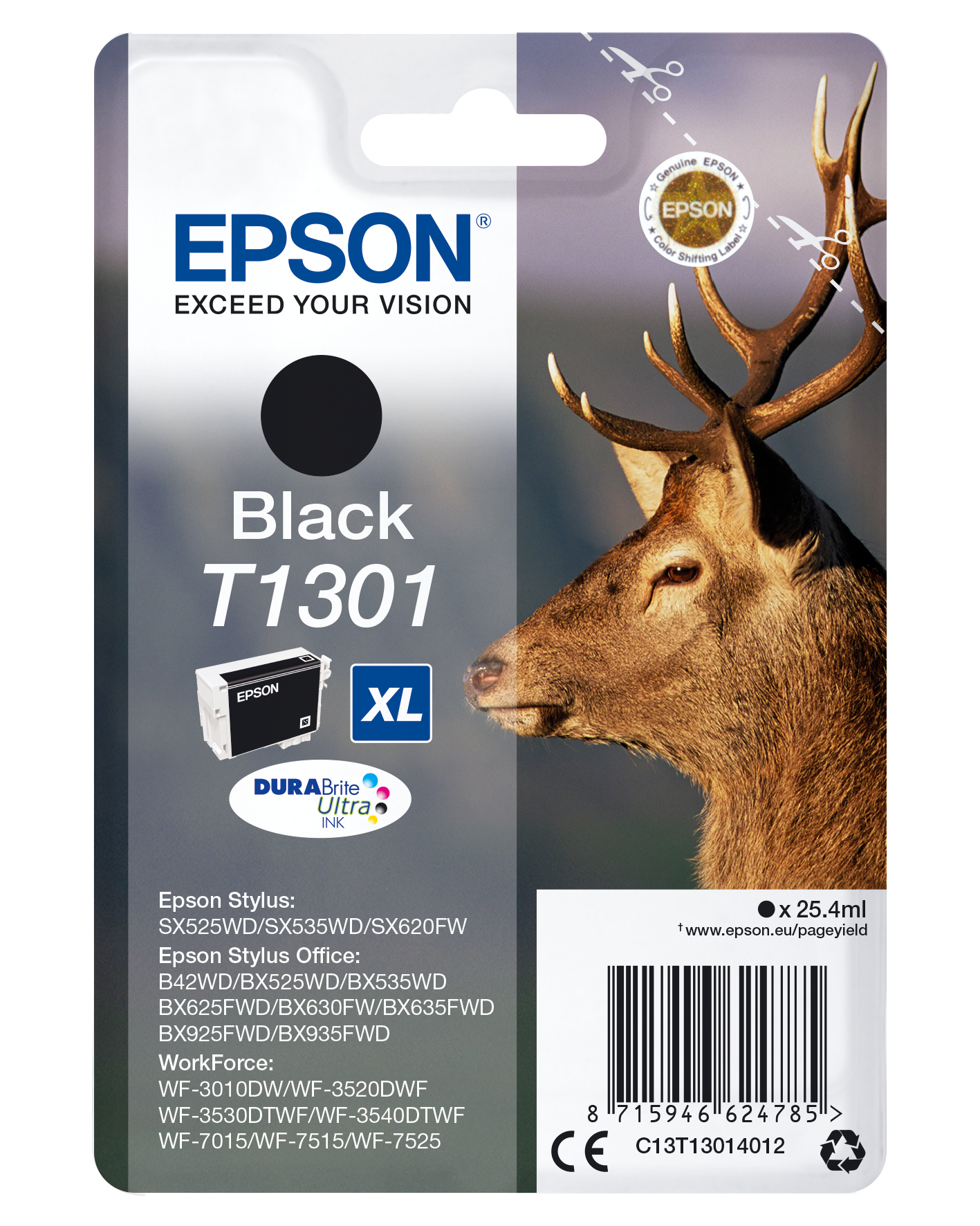 Epson Tintenpatrone T130 Schwarz -25,4ml- 33622416_8272335661