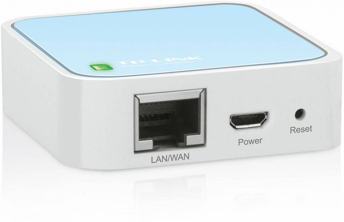 TP-LINK TL-WR802N WLAN-Router Einzelband (2,4GHz) Schnelles Ethernet Blau, Weiß