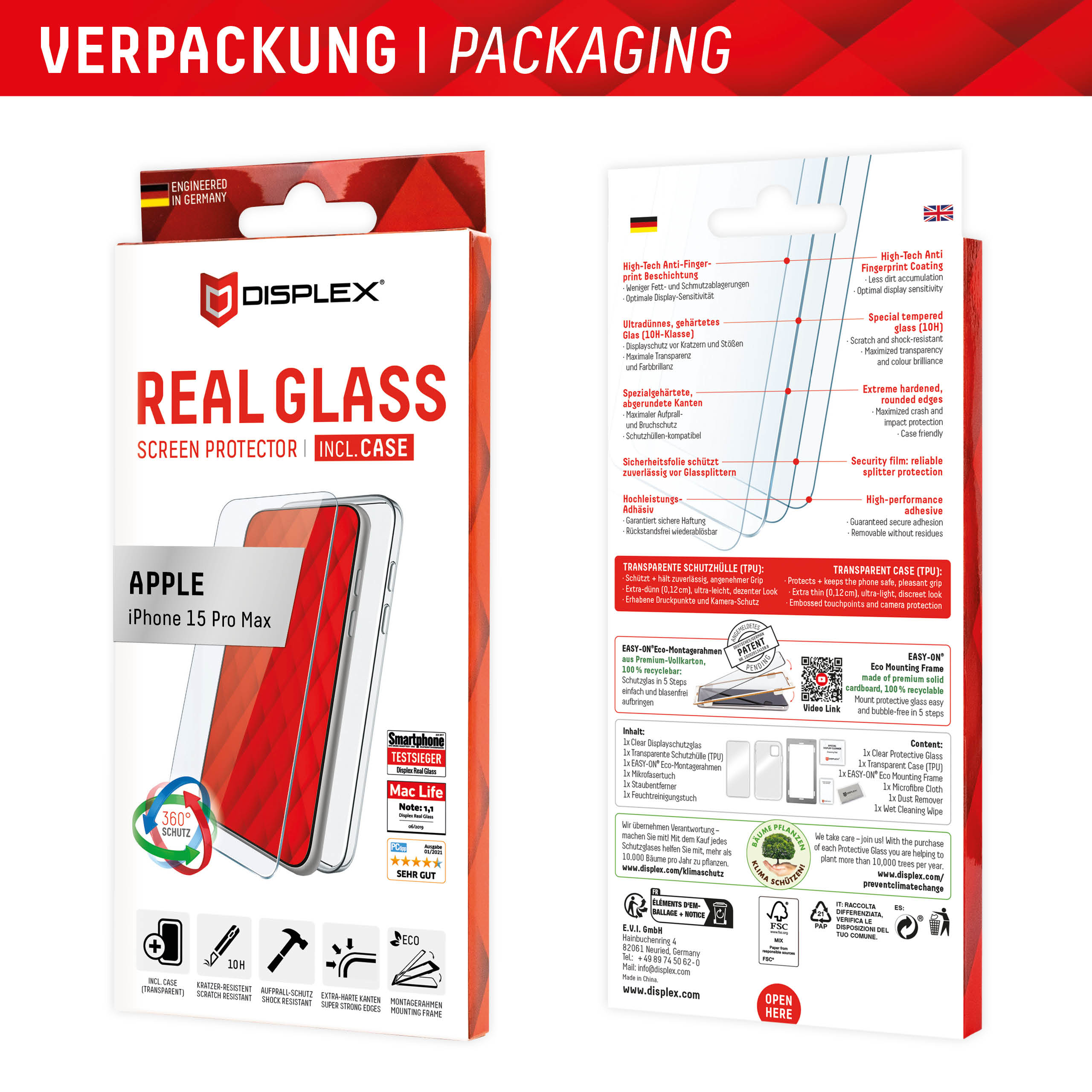 DISPLEX Real Glass + Case iPhone 15 Pro Max a2e35fe752a01c46efa5185999943d07
