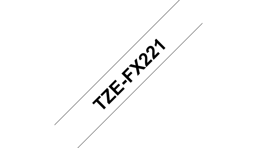Brother TZe-FX221 Schwarz auf weiss TZe Etiketten erstellendes Band