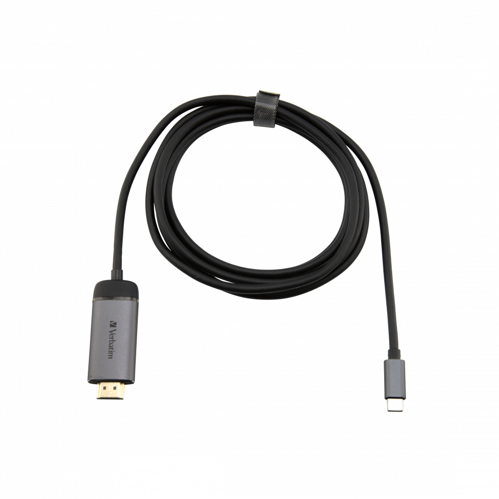 Verbatim 49144 Videokabel-Adapter 1,5 m USB C HDMI Schwarz, Silber
