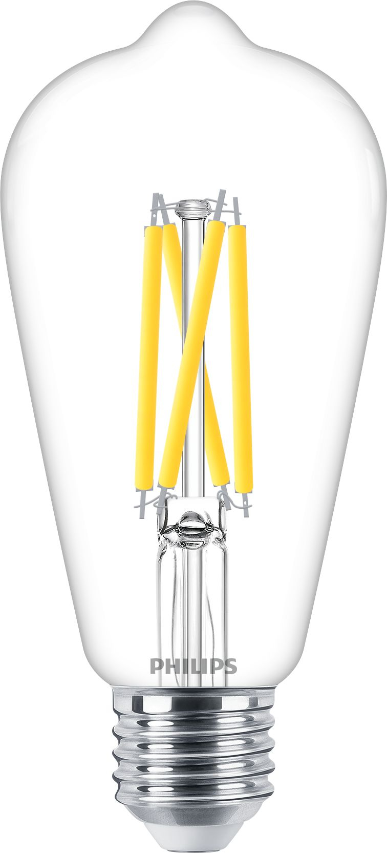 Philips LED WarmGlow Edison Lampe  60W E27 Klar dimmbar