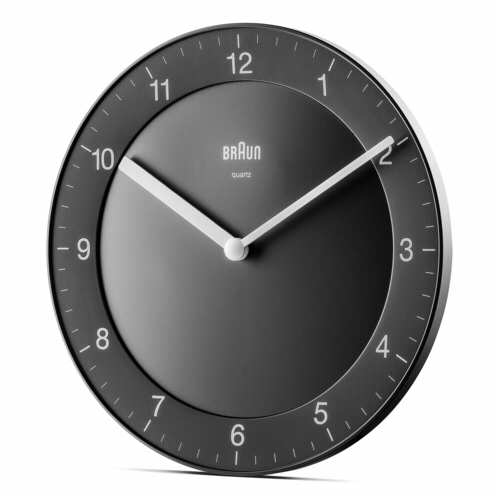 Braun BC 06 B Quarzwanduhr analog schwarz