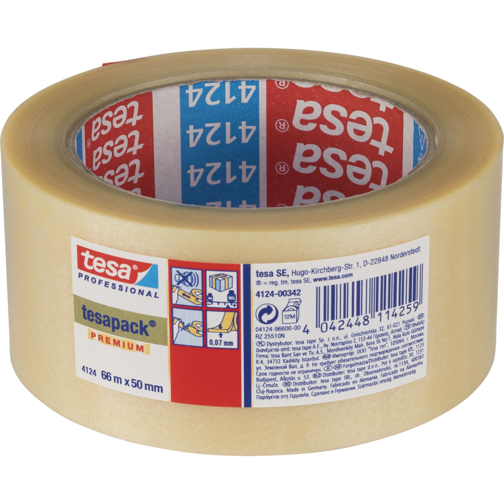 Tesa Packband 66m x 50mm PVC transparent 04124 856207_00