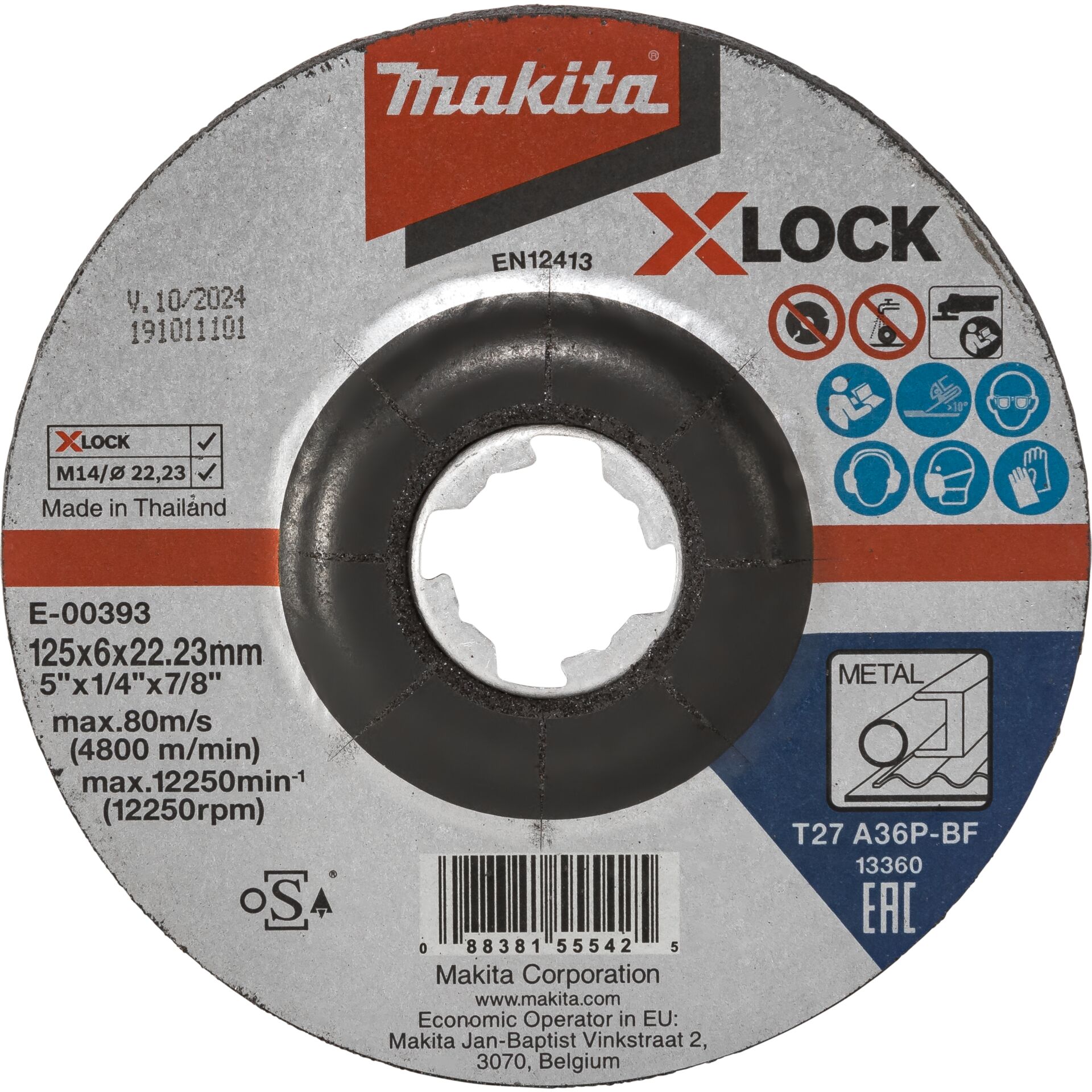 Makita E-00393 Schruppscheibe 125x6mm Stahl 807053_00