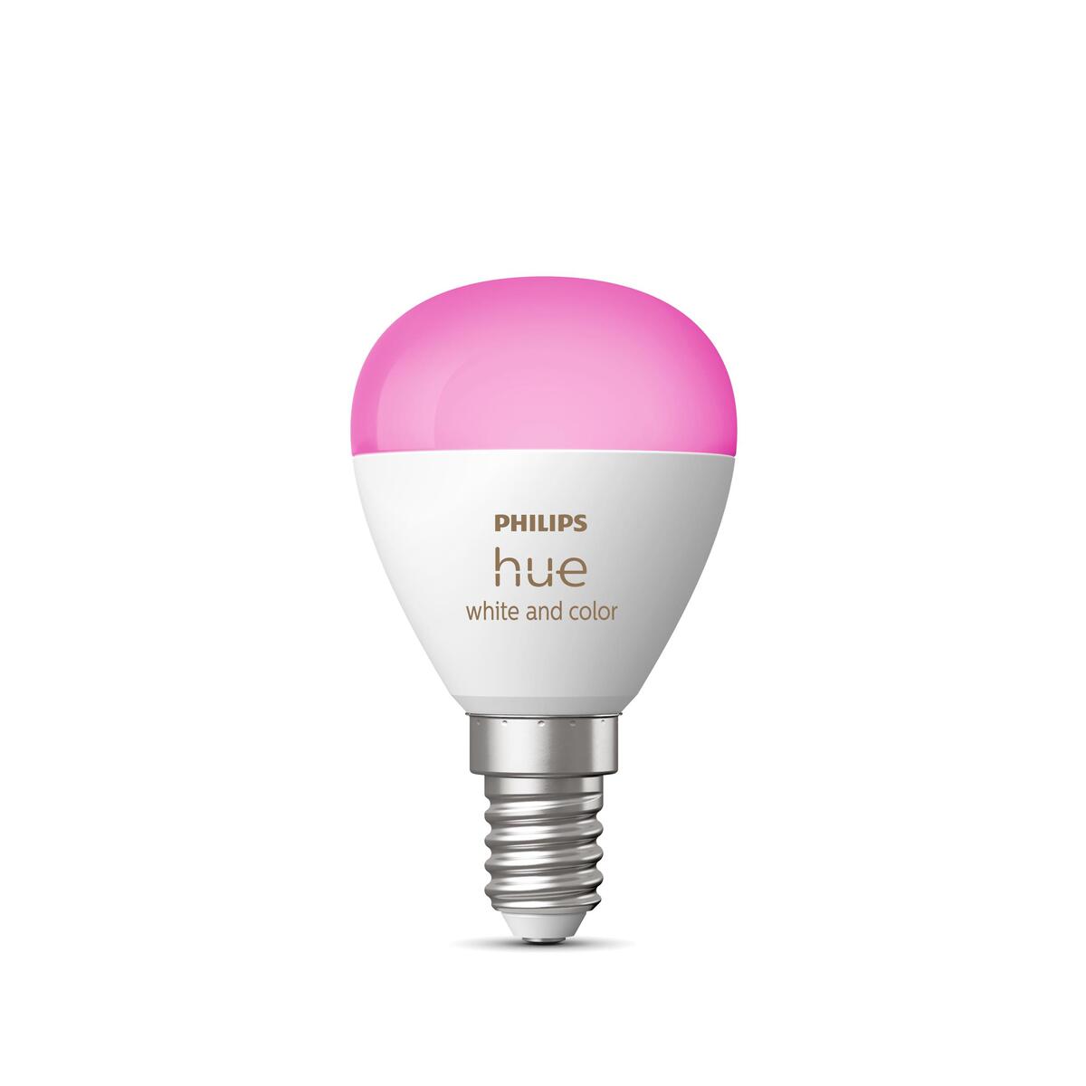 Philips Hue White&Col. Amb. E14 Luster Tropf Einzeplack 470lm