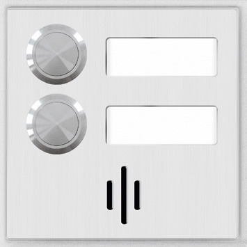 Behnke 20-3126-BS Modul Mikrofon oval + 2-Tasten Alu