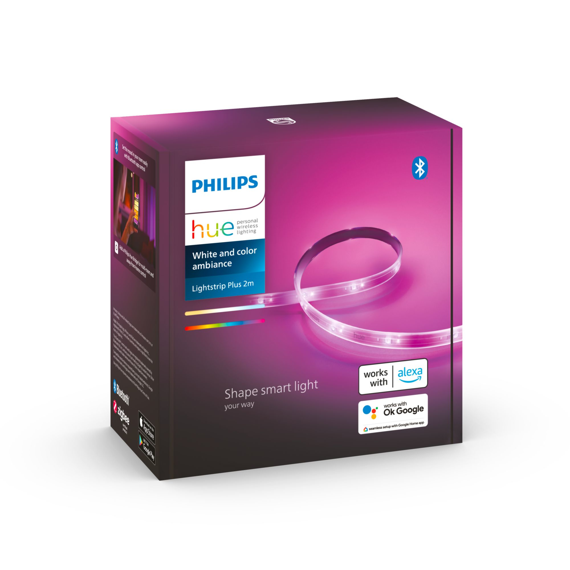 Philips Hue Lightstrip Plus 2m Basis White&Col Amb 1600lm 79039807_8575057066
