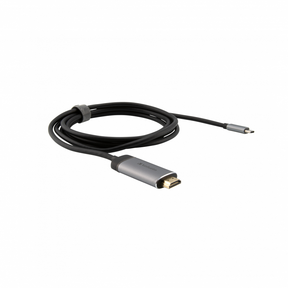 Verbatim 49144 Videokabel-Adapter 1,5 m USB C HDMI Schwarz, Silber
